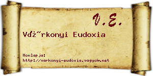 Várkonyi Eudoxia névjegykártya
